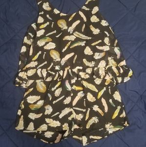 Ladies feather romper